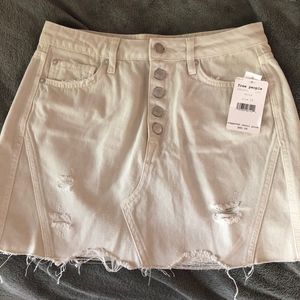 Free People We the Free Button Fly Denim Skirt